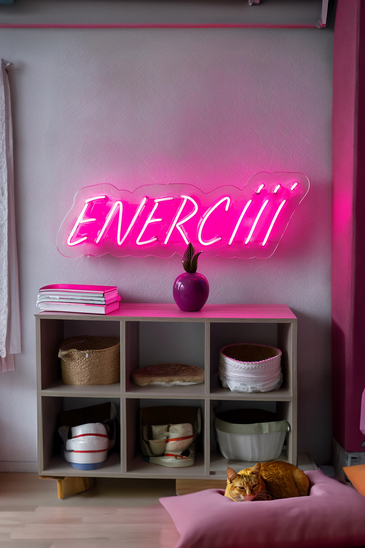 Enerciii - Salon Dekoratif Duvar Aydınlatması Neon Led Yazı Güzellik Merkezi 50x17 cm