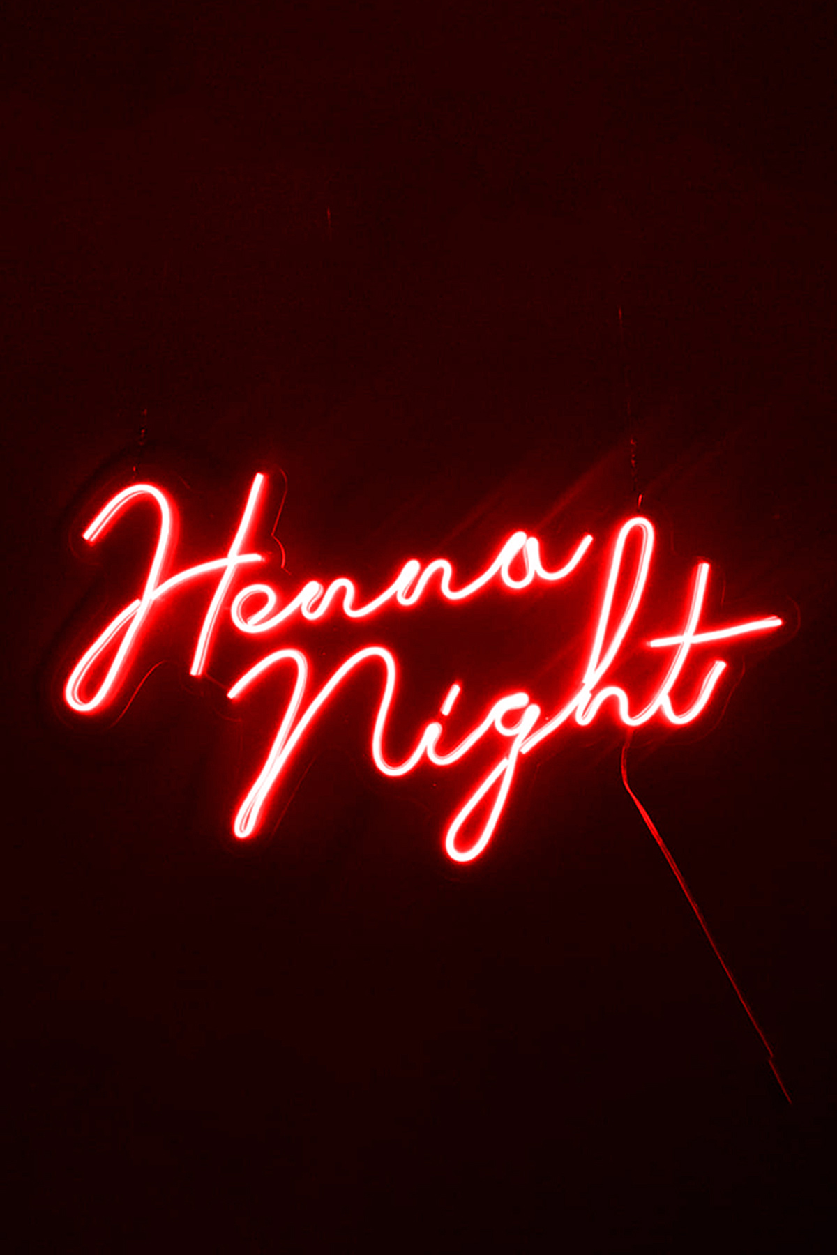 Henna Night Yazılı Neon Led Işıklı Tablo Kına Gecesi Kutlaması Duvar Dekorasyon Ürünleri