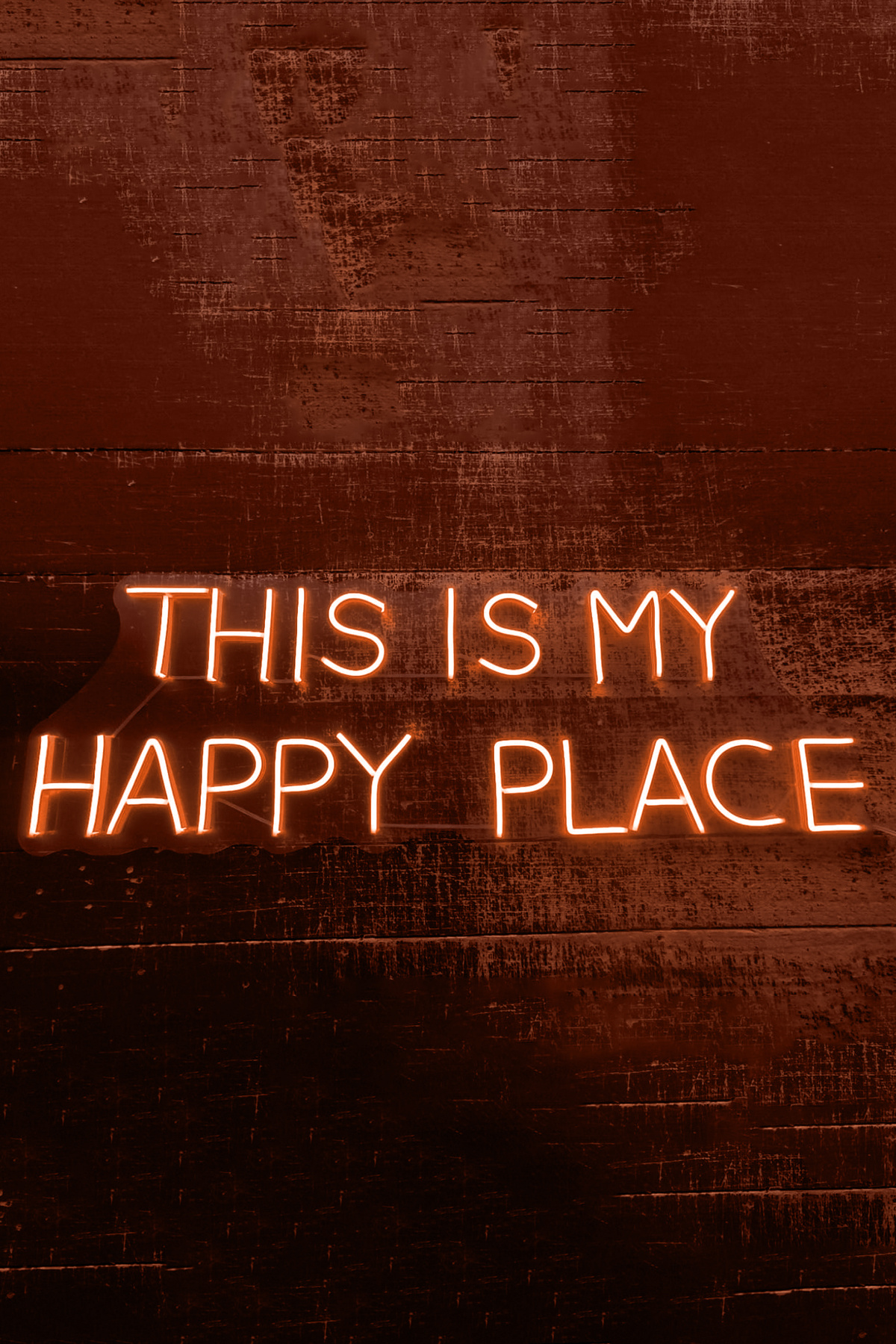 This Is My Happy Place Yazılı Neon Led Işıklı Tablo Duvar Dekorasyon Ürünleri