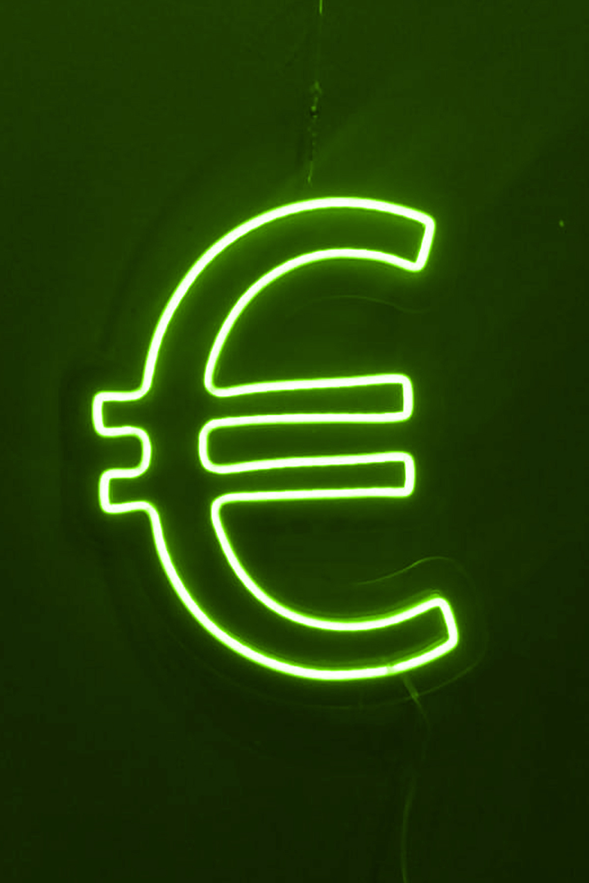 Euro Amblemi Şeklinde Neon Led Işıklı Tablo Duvar Dekorasyon Ürünleri