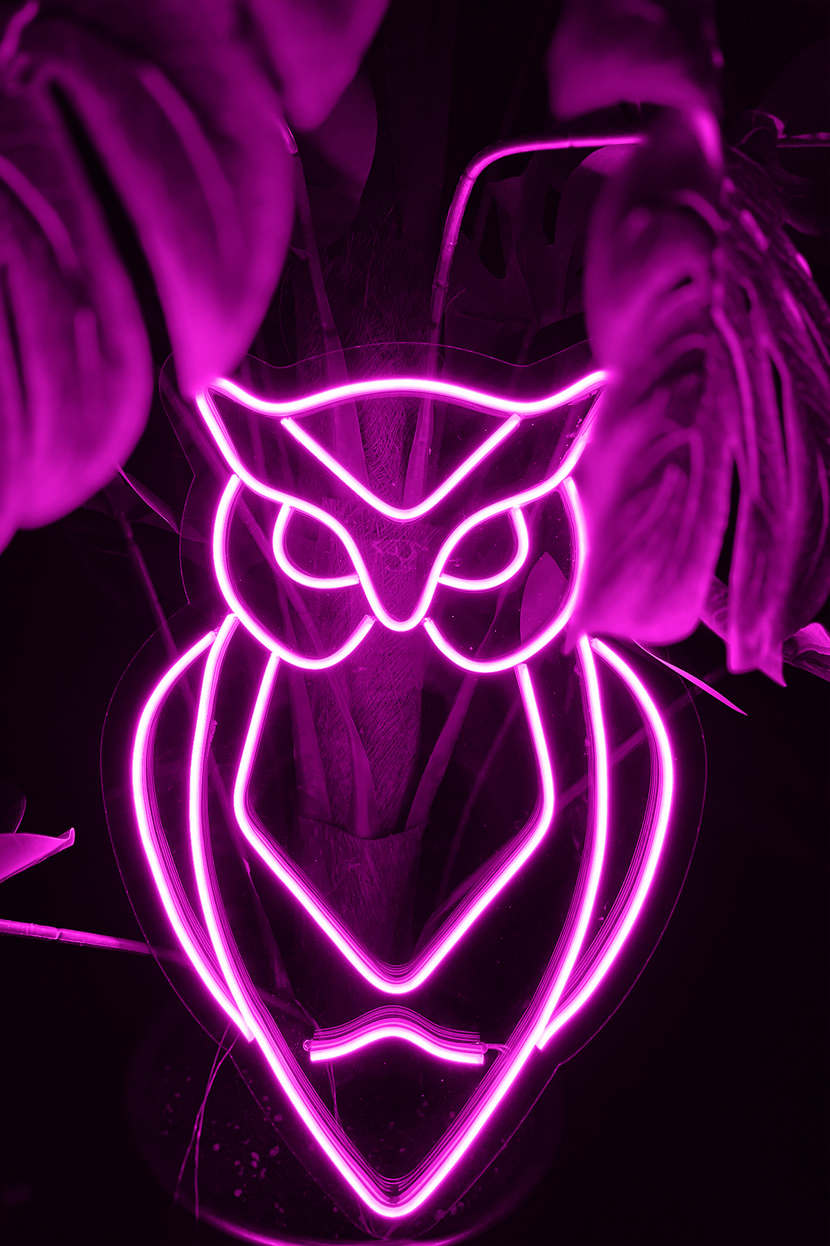 Baykuş Şeklinde Neon Led Işıklı Tablo Duvar Dekorasyon Ürünleri