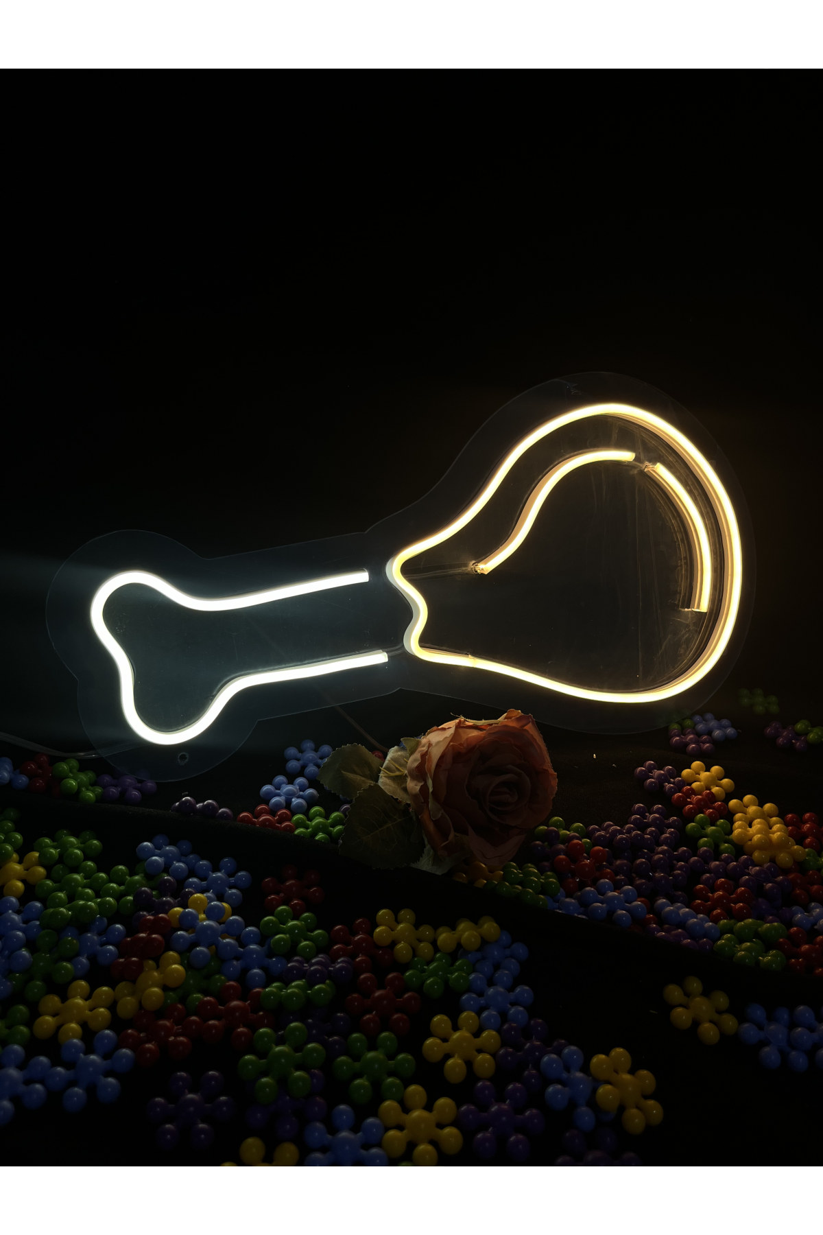 Tavuk Butu - Dekoratif Duvar Aydınlatması Neon Led Yazı Lokanta Restoran Kebap 40x21 cm