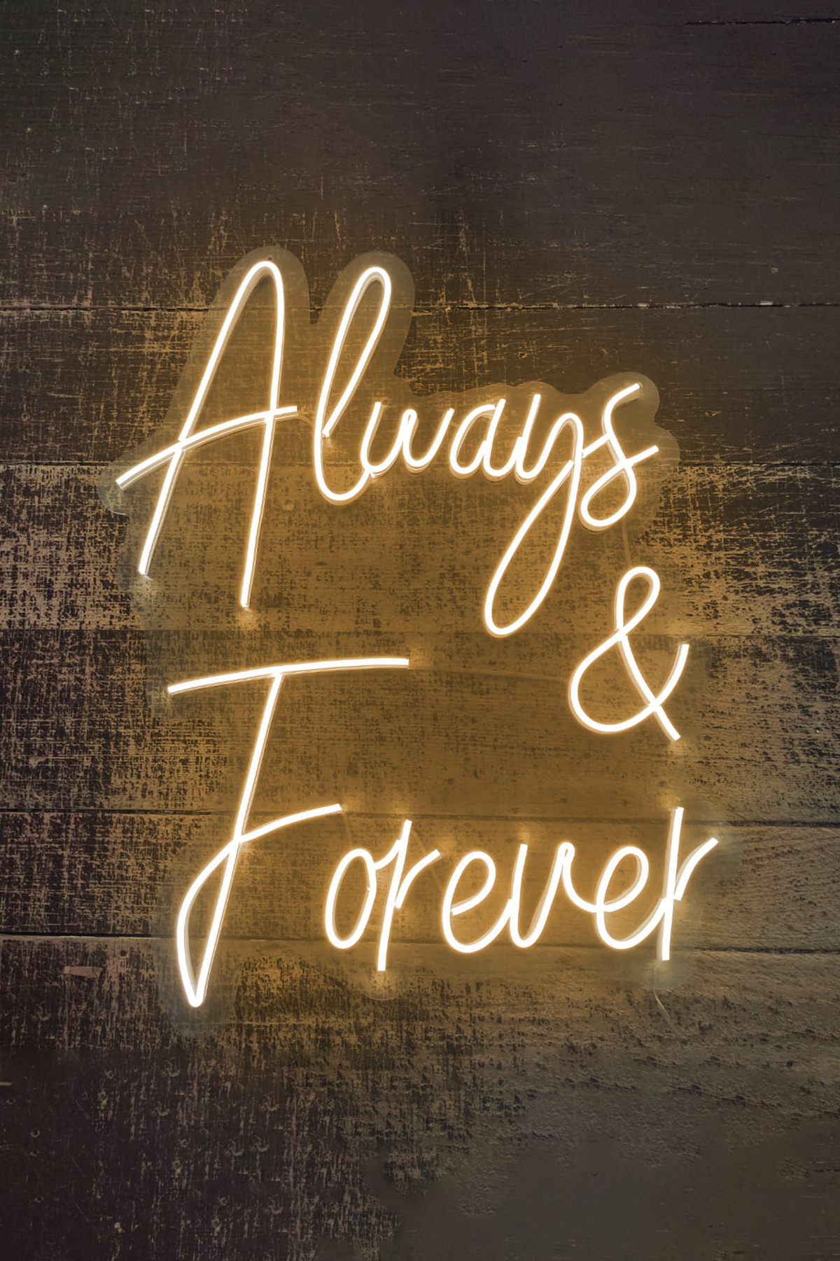 Always & Forever Yazılı Neon Led Işıklı Tablo Düğün Parti ve Kutlama Duvar Dekorasyon Ürünler